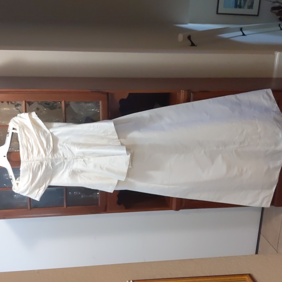 Silk Wedding Gown Alfred Angelo Peplum Sweetheart Neckline Detachable Train - Picture 8 of 17